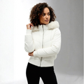 Women’s White Puffer Jacket with Hood | Ciara Wear