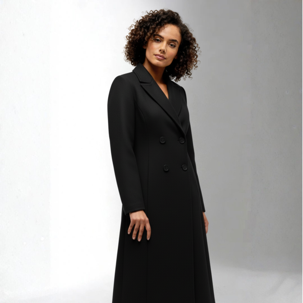 Women’s Black Double Breasted Coat | Ciara wear