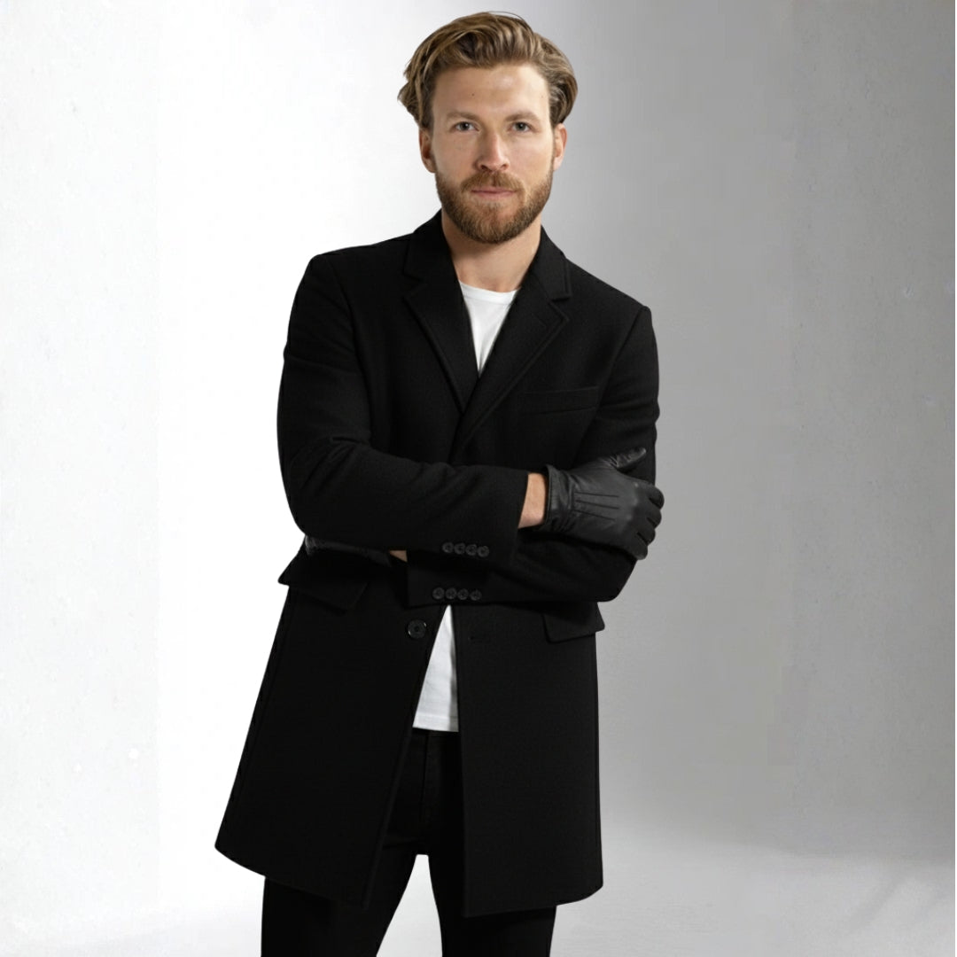 Men’s Black Blend Tailored Coat | Ciara Wear